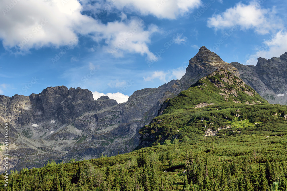 Scenic View in Koscielec Peak in Tatra Mountains, Poland.