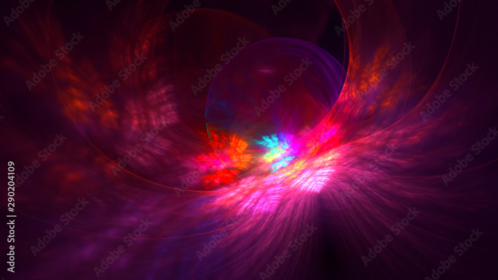 Fototapeta premium 3D rendering multicolored abstract fractal