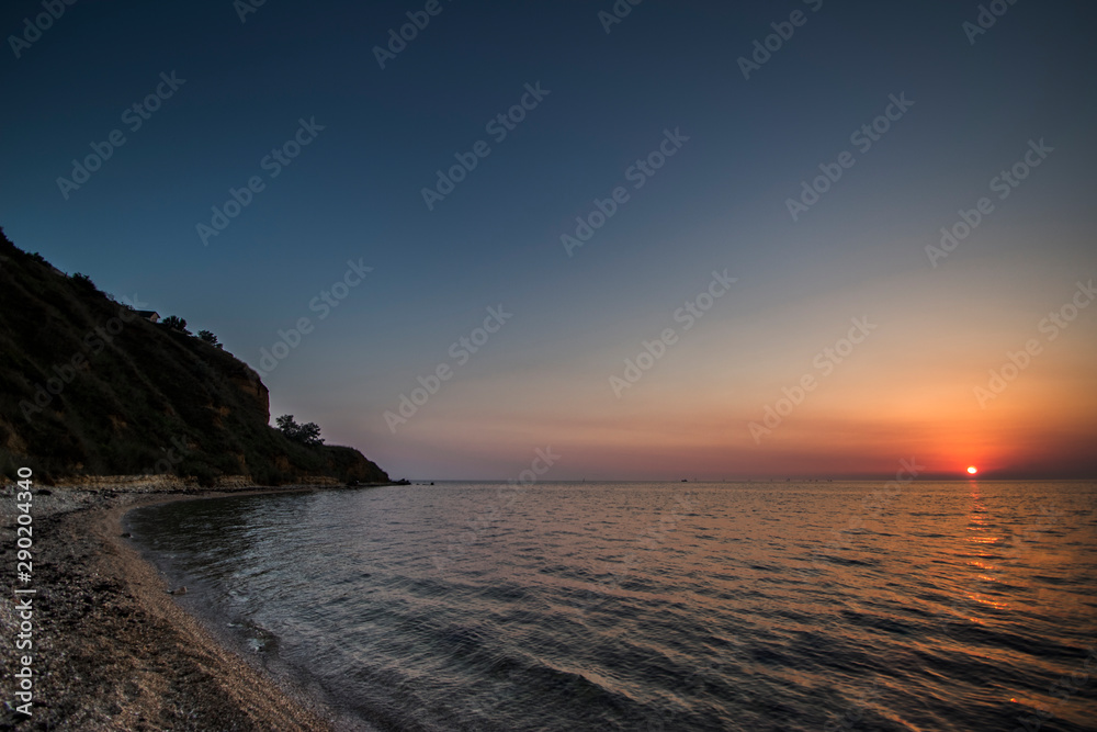 sunset over the sea