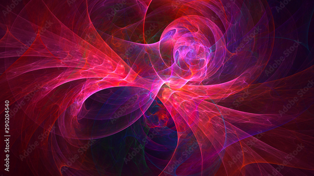 3D rendering multicolored abstract fractal