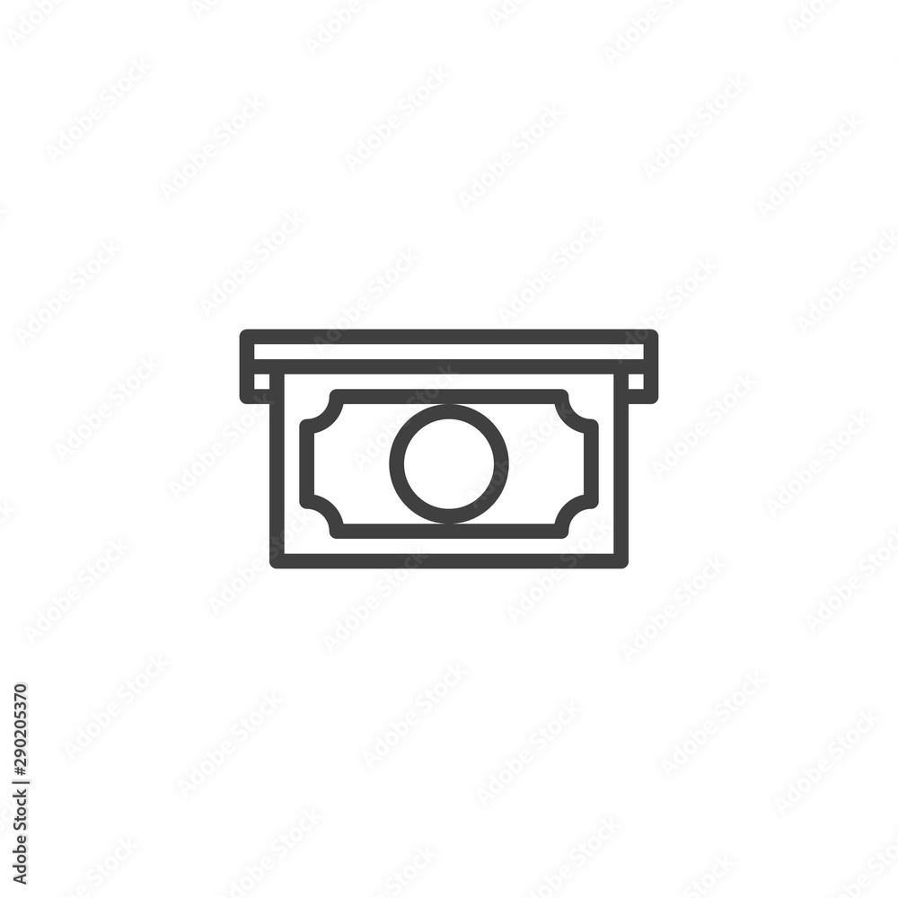 Withdraw money from ATM slot line icon. linear style sign for mobile concept and web design. Cash money outline vector icon. Pay symbol, logo illustration. Vector graphics Withdraw money from ATM slot line icon. linear style sign for mobile concept and web design. Cash money outline vector icon. Pay symbol, logo illustration. Vector graphics