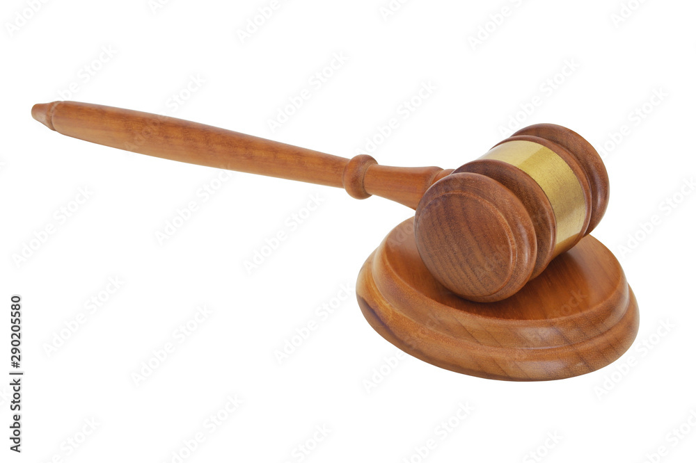 Judge gavel isolated on white background