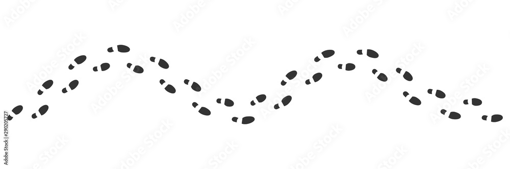 Wave shaped decorative frame with footprints Wave shaped decorative frame with footprints