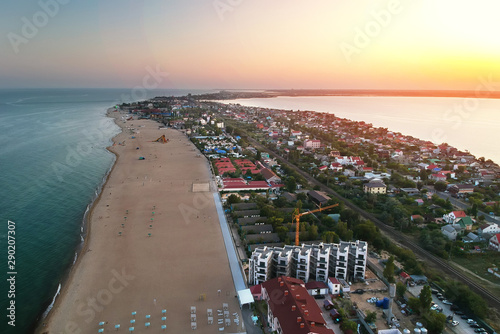 Zatoka sea spit resort in Odessa region in Ukraine photo