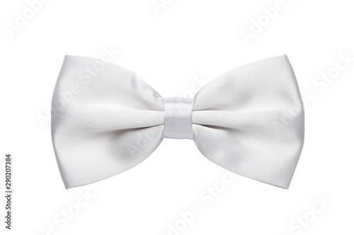 Fotografie White bow tie isolated on white background