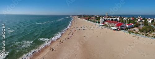 Zatoka sea spit resort in Odessa region in Ukraine photo