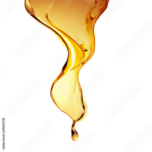 Splash fluid. 3d illustration, 3d rendering.