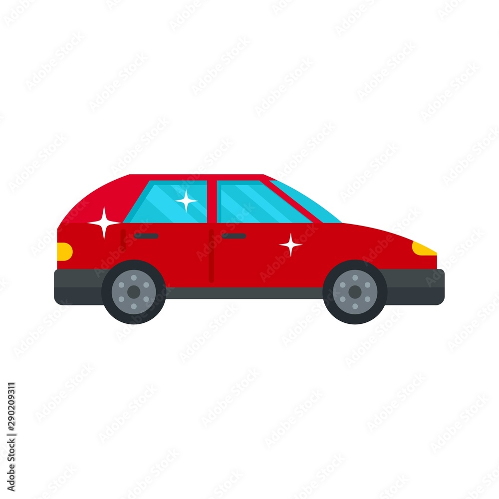 Clean car icon. Flat illustration of clean car vector icon for web design