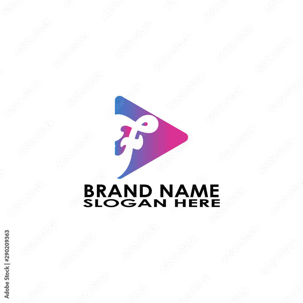 logo letter f media vector design logo letter f media vector design