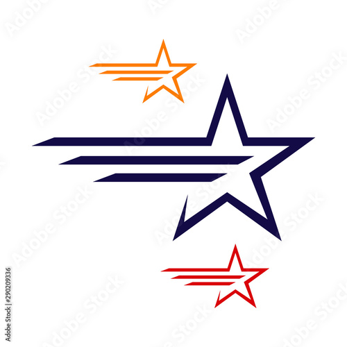 decorative and creative abstract star logo vector icon concept illustration