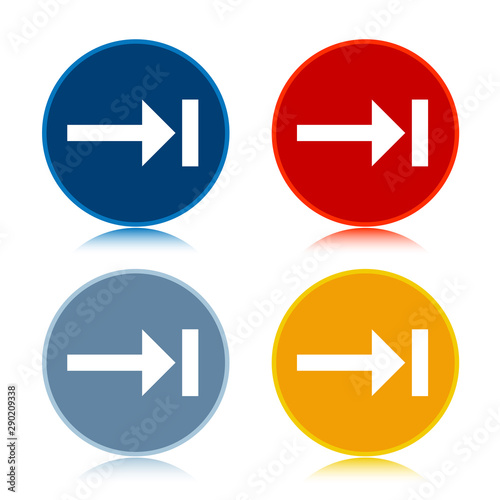 Free Download Next icon trendy flat round buttons set illustration design - GFXLoad