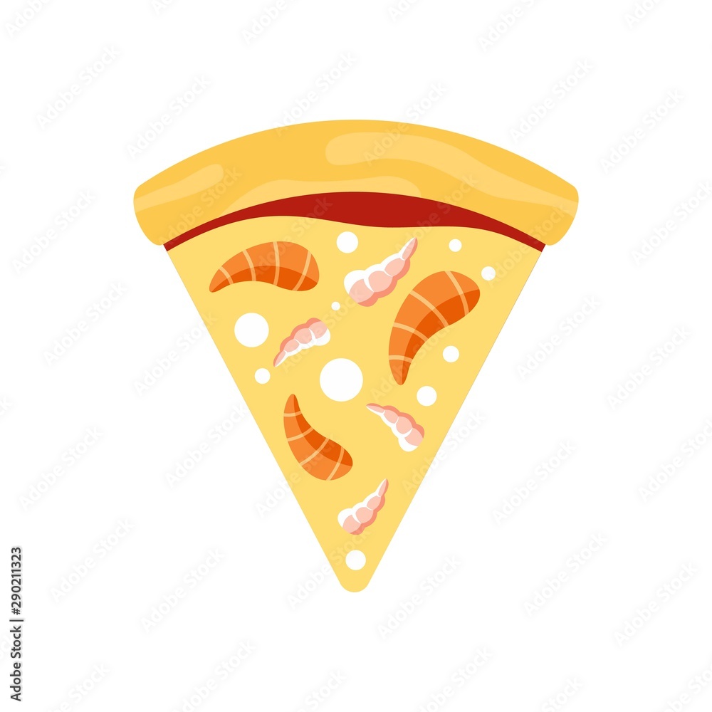 Sea food pizza icon. Flat illustration of sea food pizza vector icon for web design Sea food pizza icon. Flat illustration of sea food pizza vector icon for web design