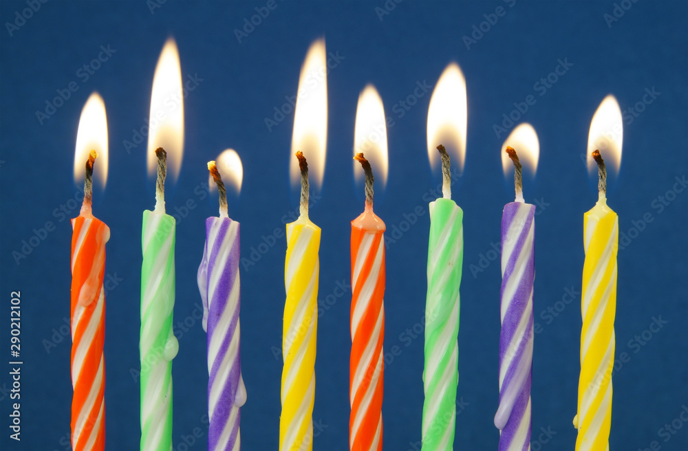 Burning birthday candles Burning birthday candles