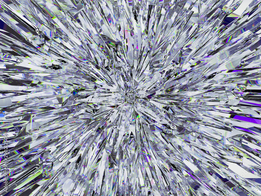 Naklejka premium diamond structure extreme closeup and kaleidoscope