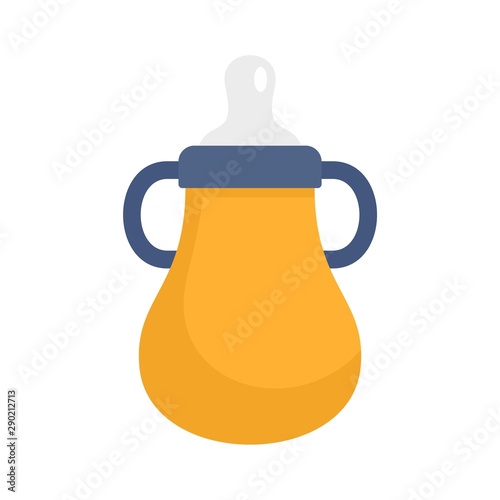 Baby water bottle icon. Flat illustration of baby water bottle vector icon for web design