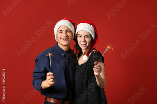Happy young couple with Chr...