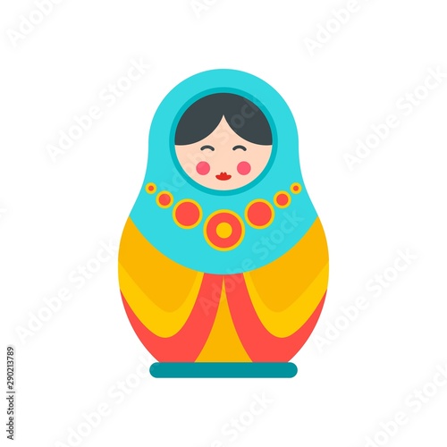 Culture nesting doll icon. Flat illustration of culture nesting doll vector icon for web design