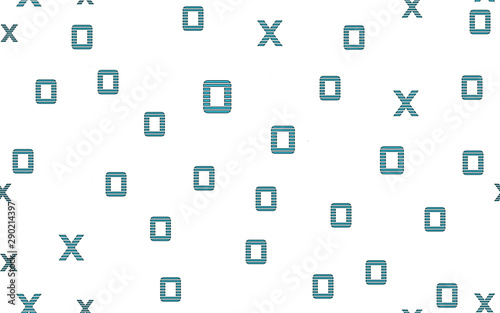 x o seamless pattern blue color fashion