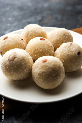 Rava Laddu or Semolina Laddoo Or Rawa Ladu  a popular sweet dish from Maharashtra  India