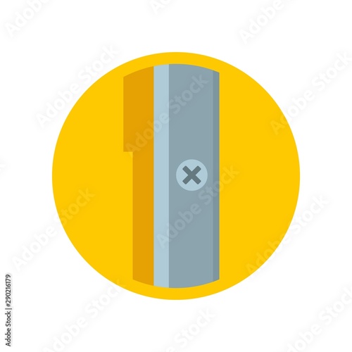 Round sharpener icon. Flat illustration of round sharpener vector icon for web design