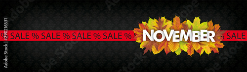 Long Banner November Ribbon Special Discount