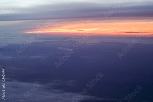 sunrise above clouds