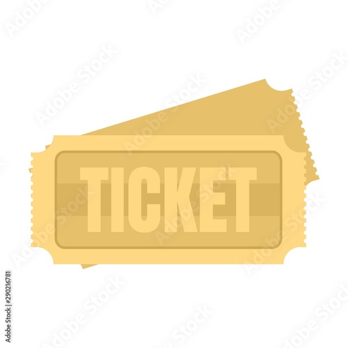 Museum ticket icon. Flat illustration of museum ticket vector icon for web design