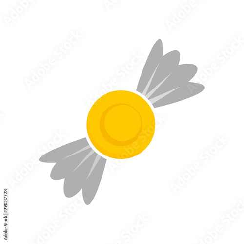 Lemon bonbon icon. Flat illustration of lemon bonbon vector icon for web design
