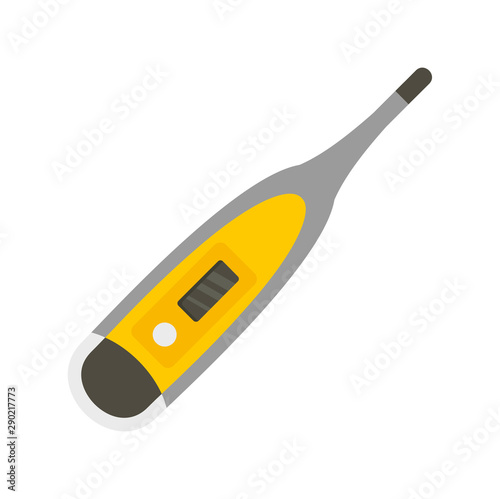 Electronic thermometer icon. Flat illustration of electronic thermometer vector icon for web design