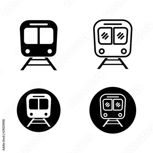 Train vector illustration with black and white design suitable for icon 