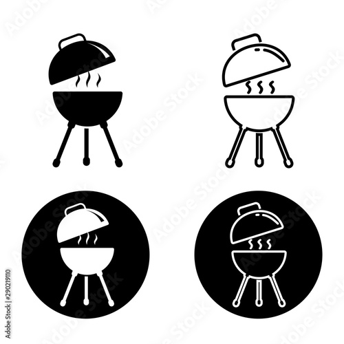 Grill vector illustration with black and white design suitable for icon 
