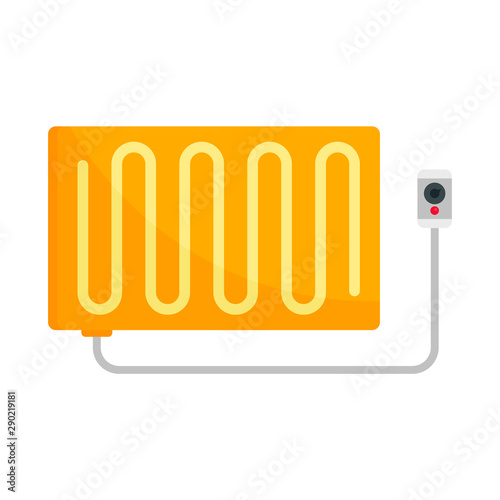 Warm electric blanket icon. Flat illustration of warm electric blanket vector icon for web design