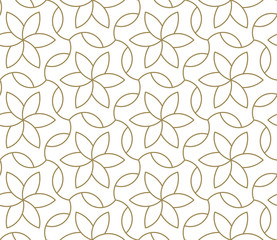 Fototapete Goldene abstrakte geometrische Muster Minimalistisches Goldlinien Kachelmuster  © nadiinko