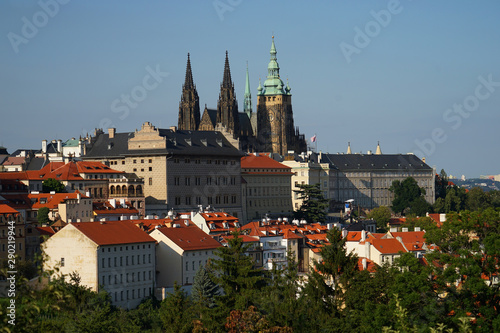 Prague Castle aerial panorama view, Czech Republic