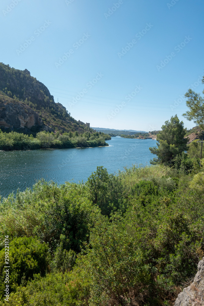 The Ebro river next to the greenway of Tarragona