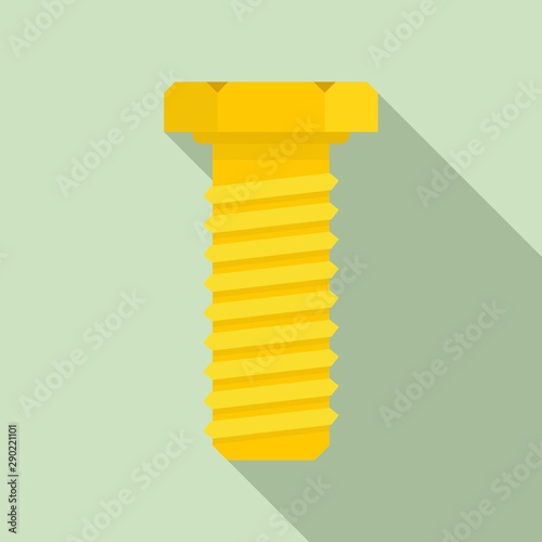 Builder screw icon. Flat illustration of builder screw vector icon for web design