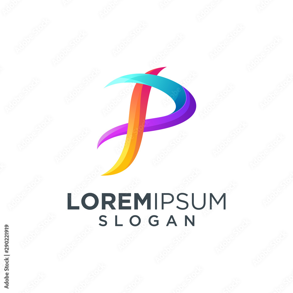 Letter P initial logo design vector illustration Letter P initial logo design vector illustration