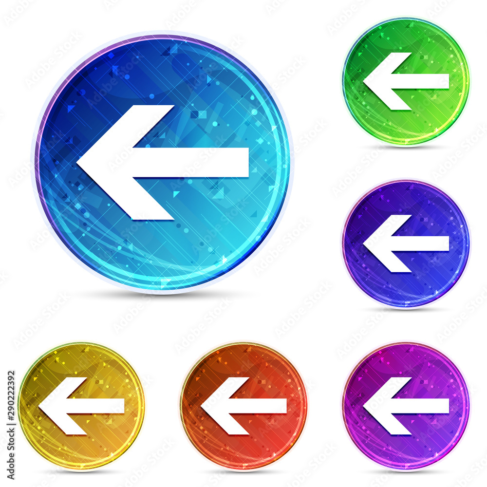 Back arrow icon digital abstract round buttons set illustration Back arrow icon digital abstract round buttons set illustration