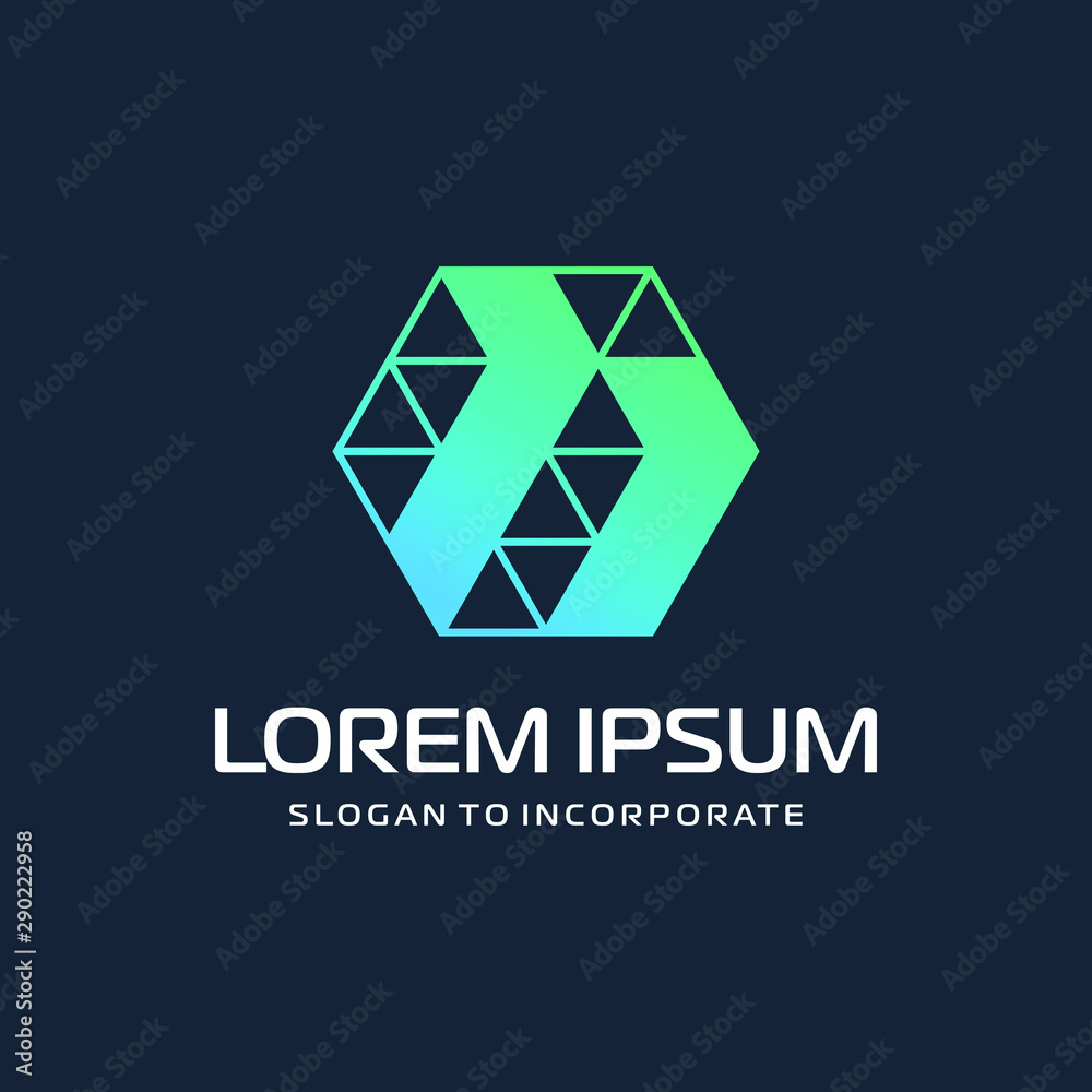 Number 11 eleven and hexagon logo design. technology digital with colorful triangle. construction software concept- Vector Number 11 eleven and hexagon logo design. technology digital with colorful triangle. construction software concept- Vector