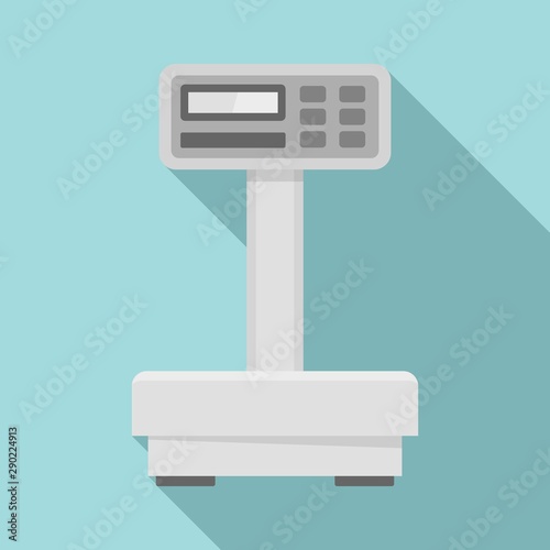 Digital scales icon. Flat illustration of digital scales vector icon for web design