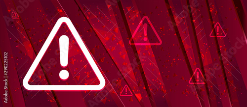 Fotografiet Alert icon Abstract design bright red banner background