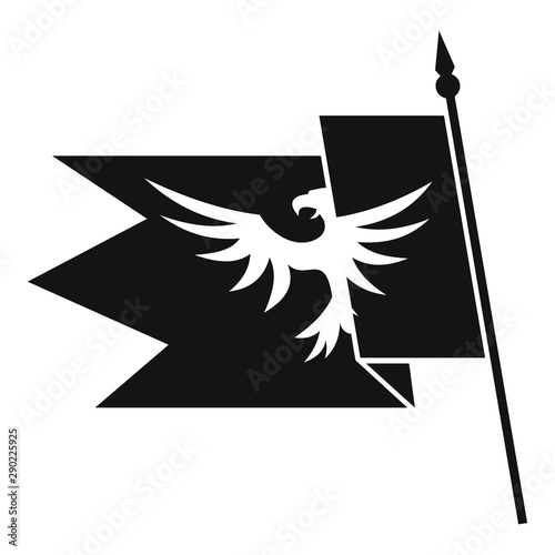 Knight flag icon. Simple illustration of knight flag vector icon for web design isolated on white background