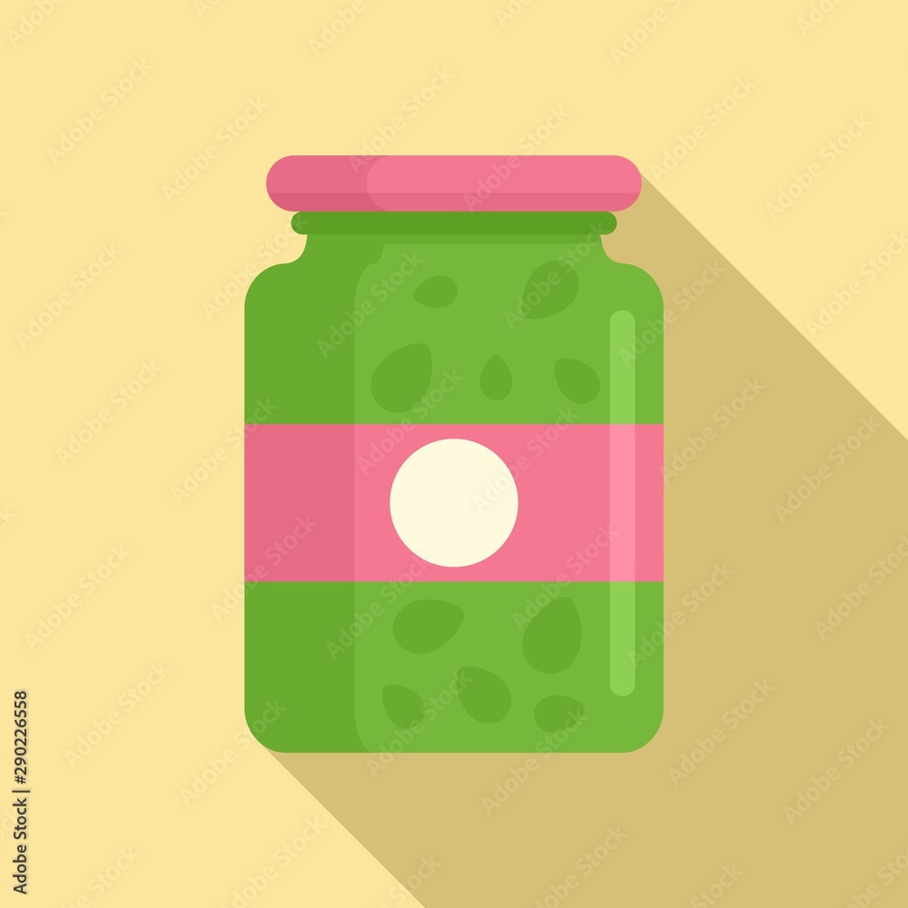 Jam jar icon. Flat illustration of jam jar vector icon for web design Jam jar icon. Flat illustration of jam jar vector icon for web design