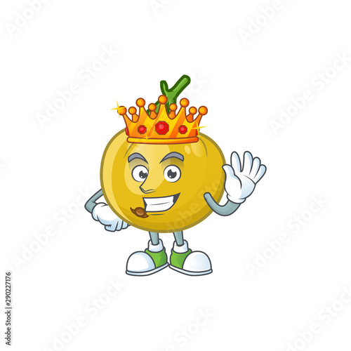 King sweet araza in cartoon mascot style