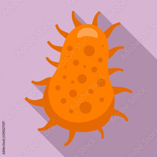 Pathogen bacteria icon. Flat illustration of pathogen bacteria vector icon for web design