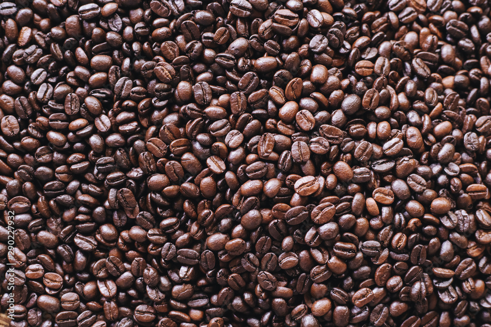Roasted coffee beans background Roasted coffee beans background
