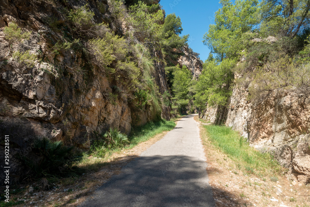 Road of the ebro greenway in Tarragona