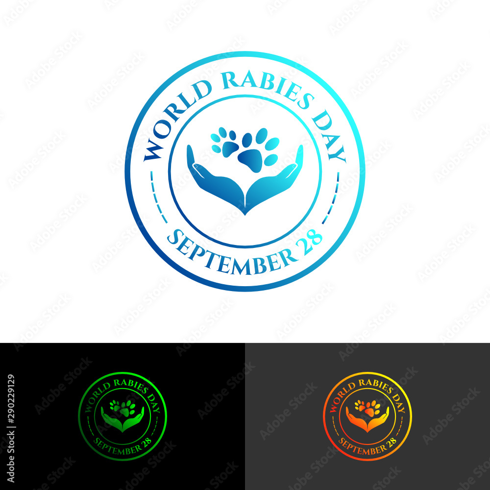 world rabies day design vector