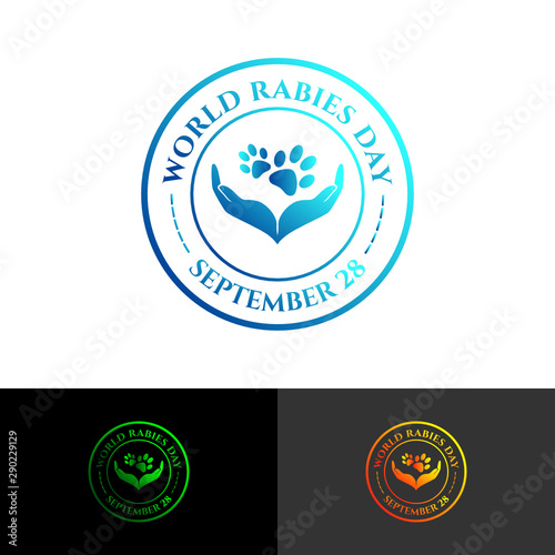 world rabies day design vector