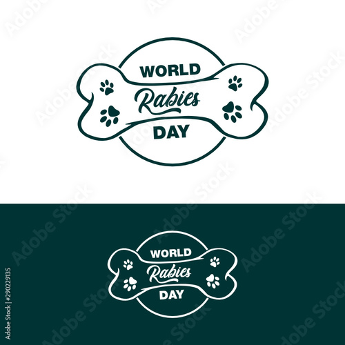 world rabies day design vector